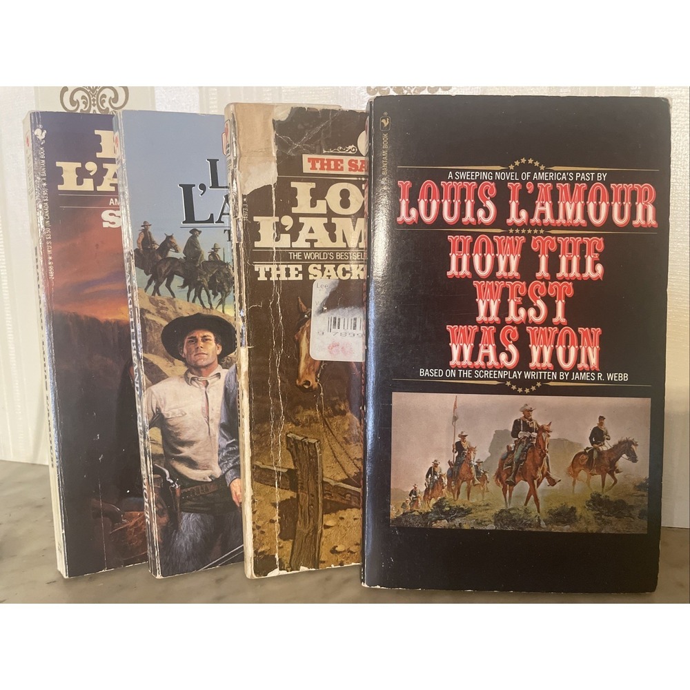 Four Paperback Book Sacketts: Louis L'amour - Sackett Brand Shalako West Was Won